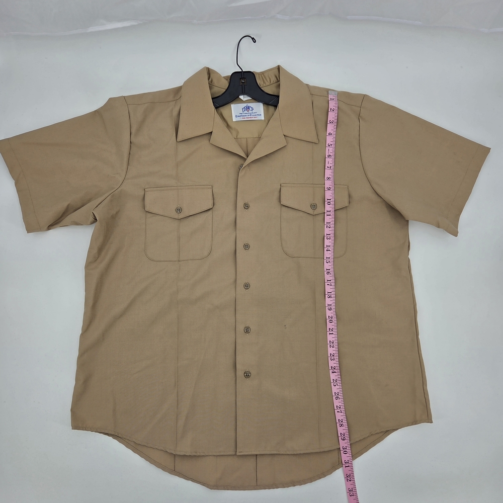 DSCP Quarterdeck Military Uniform Shirt Khaki 2XL Classic Short Sleeve Tactical